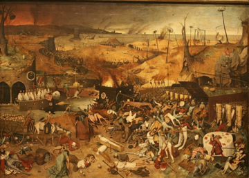 pieter bruegel der aeltere  der triumph des todes  mit rahmen