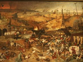 pieter bruegel der aeltere  der triumph des todes  mit rahmen